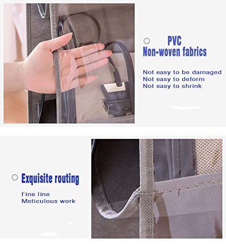 AARAINBOW 1 Pack Hanging Handbag Purse Organizer for Closet, Womens Purse Storage Organizers, Hand Bag Organizer Holder, 8 Pockets Space Saving Wardrobe Purse Holder, 41 L x 13.5W (B-Pink) - color: B-Pink