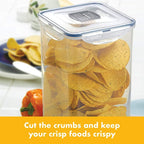 LOCK & LOCK Easy Essentials Food lids/Pantry Storage/Airtight containers, BPA Free, Square-16.9 Cup-for Chips, Clear (Pack of 3) - size: 16.9 Cup (Pack of 3)