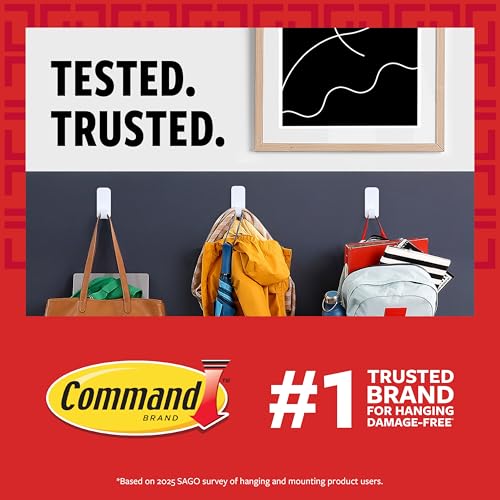 Command Closet Organization Essentials, 1 Broom Holder and 2 Utility Hooks, Damage-Free Hanging Household Cleaning Tool Organizer for Closet, Laundry Room, and Kitchen