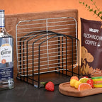 5-Slot Cutting Board Organizer, Bakeware Organizer, and Kitchen Cabinet Organizer for Baking Trays and Cookie Sheets (1pc 5 Slot for two size) - size: 1pc 5 Slots for two size