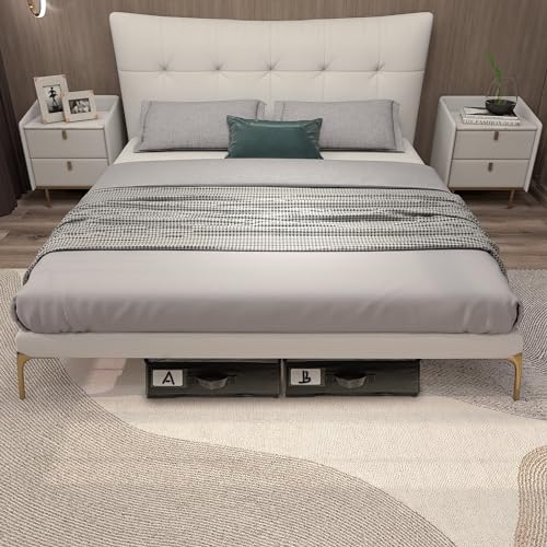 Frassie Under Bed Storage Containers with Wheels Under bed Shoe Storage Organizer Drawer with Metal Zipper (Grey)