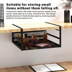 2 Pack Under Shelf Basket, Black Undershelf Storage Basket, Heavy Duty Slide-in Hanging Storage Basket, Metal Under Cabinet Organizer for Kitchen, Pantry, Desk, Bookshelf, Cabinet - size: 2 Pack Standard Black