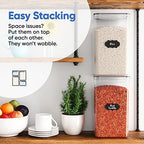 Chef's Path Extra Large Airtight Food Storage Containers with Lids, Pack of 2, 6.5L, 220Oz, Airtight Kitchen and Pantry Bulk Canisters for Flour, Sugar, Rice, and Baking Supplies - Transparent