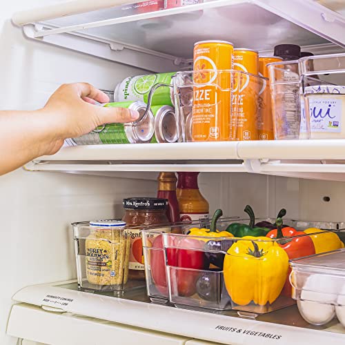 Sorbus Fridge Organizer Bins – Set of 8 Refrigerator Organizers and Storage Containers, Stackable Freezer Bins and House Essentials for New Home, BPA-Free Pantry Drawer Organizers - size: 8 Pack