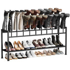 DIMJ Boot Rack 3-Tier - Black Metal Boot Storage Rack for Tall Boots Organizer Tall Boots, Multiuse Shoe Rack for Boots, Sneakers, High-Heels, Entryway, Fit for 10 Pairs, Black - size: 3-Tier 10 Pair