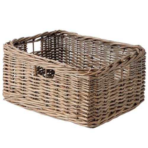 StorageWorks Pantry Baskets, Willow Storage Baskets for Organizing, Shelves, Pantry Organizers and Storage, Brown, 16 ½"L x 13"W x 7 ½"H - color: Willow(Brown), size: 16 ½"L x 13"W x 7 ½"H