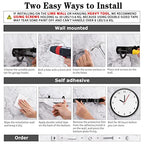 AceMining 2 Pack Black 5 Racks and 4 Hooks Mop and Broom Holder Wall Mount, Broom Organizer Storage Tool Racks Stainless Steel Heavy Duty Hooks Self Adhesive Solid Non-slip for Home Kitchen Garden - color: 5 Racks & 4 Hooks (Black) - 2 Pack