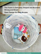 FANKANG Storage Basket, Nursery Hamper Canvas Laundry Basket Foldable with Waterproof PE Coating Large Storage Baskets for Kids Boys and Girls, Office, Bedroom, Clothes,Toys（Shark） - color: Shark