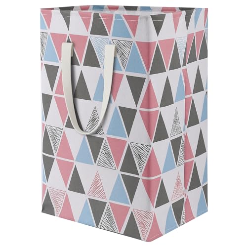 75L Waterproof Laundry Hamper Collapsible Laundry Basket Cotton Handle Laundry Bag Large Clothes Storage Toy Organization for Bathroom Bedroom Laundryroom College Dorms - color: Caisanjiao-004
