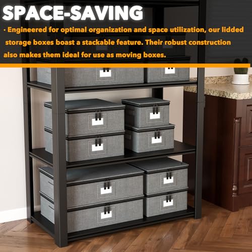 SpaceAid China Storage Containers 6 Pack, Stackable Hard Shell Quilted Cases with Soft Plate Separators, Moving Supplies Packing Boxes for Dishes, Plates, Platters, Mugs, Cups (Grey) - style: Plate Platter Mug Combo