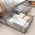 FLEXIMOUNTS 3-Pack Under Bed Storage with Wheels, 108 QT Large Collapsible & Stackable Containers, Foldable Organizer Bins for Blankets, Shoes, Books, Bedroom Closet - size: 3 pack - 27Gal