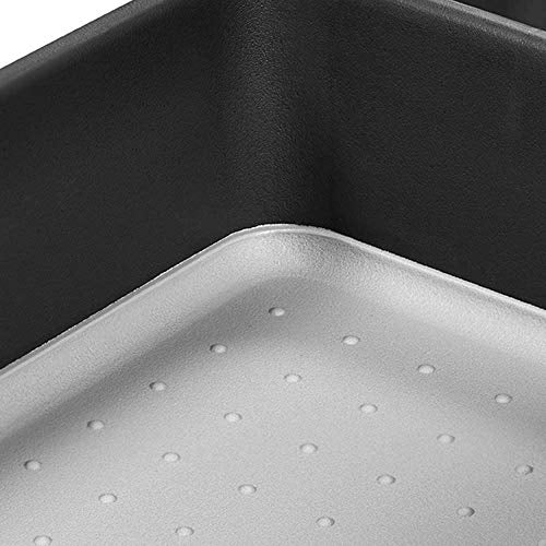 madesmart Expandable Utensil Tray, 8 Compartment Organizer for Forks, Knives & Spoons, Deep Storage for Ladles, Whisks & Serving Tools Non Slip, Soft Grip Base, Expands to Fit Most Drawers, Carbon