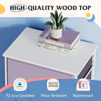 WLIVE Dresser with 4 Drawers, Storage Tower, Organizer Unit, Fabric Dresser for Bedroom, Hallway, Entryway, Closets, Sturdy Steel Frame, Wood Top, Easy Pull Handle, Purple - color: Purple