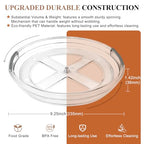 Clear Lazy Susan Organizer Turntable for Cabinet Table Top, 9.25 Inch 2 Pack 360 Rotating Spinning Makeup Organizer for Vanity, Kitchen Storage Rack Heavy-Duty Pantry Spices Tray Countertop Organizer - size: 9.25 inch 2 Pack