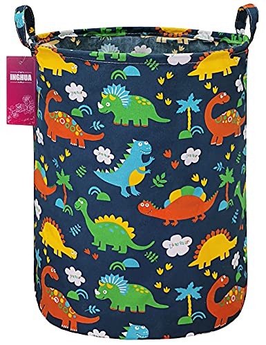 Laundry Hamper Large Canvas Fabric Lightweight Storage Basket/Toy Organizer/Dirty Clothes Collapsible Waterproof for College Dorms, Boys and Girls Bedroom,Bathroom (Forest Dinosaurs) - color: Forest Dinosaurs
