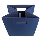 DII Poly-Cube Storage Collection Hard Sided, Collapsible Solid, Small, Nautical Blue - color: Nautical Blue, size: Small Square, 11x11x11"