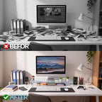 Acrylic Monitor Stand with WRGB Lights, Music Sync Clear Desk Riser with App & Button Control, Off Desktop Shelf for Gaming Setup and Home Office, Computer, Laptop, Printer, 23.6 Inch