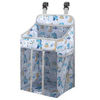 Accmor Hanging Baby Diaper Caddy Organizer, Diaper Stacker, Baby Crib Hanging Classified Storage Bag Organizer for Changing Table, Crib, Playard or Wall & Nursery Organization, White - style: Style A-White