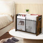 YINMIT Magazine Holder, Magazine Rack for Desktop and Home Office, Farmhouse File Storage Basket for Letters, Magazines, Books, Newspapers (Large) - size: Large