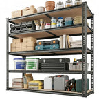 REIBII Garage Shelving 72''H Storage Shelves,Metal Shelving 5 Tier Shelves Adjustable Pantry Shelf for Closet Pantry Basement Kitchen Warehouse 72" H x 40" W x 20" D,2500LBS - size: 20"D x 40"W x 72"H