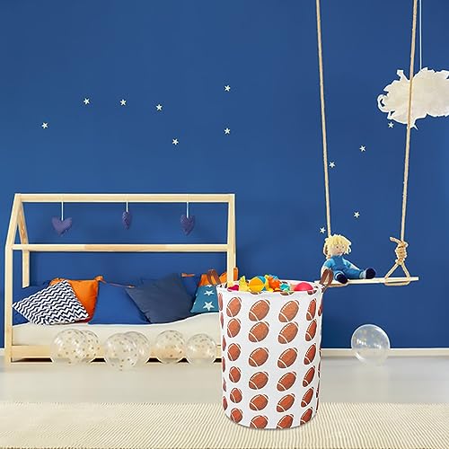 CLOCOR Kids Laundry Basket,Waterproof Nursery Hamper for Baby Boy,Football Storage Baskets for Boys Bedroom,Kids Toys Storage Bin,Room Decor,Gift Basket（Rugby - color: Rugby