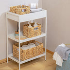 ELONG HOME Wicker Storage Basket, 3 Pack Hand-Knitted Wicker Baskets, Water Hyacinth Storage Baskets with Built-in Handles - color: Hyacinth 3