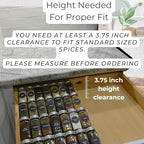 Sweet Living 4 tier spice rack drawer organizer for Kitchen Cabinets | Wooden spice drawer organizer, Space-Saving kitchen drawer organizer for Neat In-Drawer Spice Storage