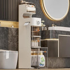 Waterproof Slim Bathroom Storage Cabinet, Narrow Plastic Drawers Organizer with Tissue Box and Wheels, Space Saver for Kitchen Laundry Room Bedroom