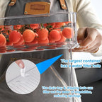 Pure Future 10-Pack Clear Fridge Organizer Containers with Lids, Stackable BPA-Free Refrigerator & Produce Storage Containers with Drain Tray & Anti-Slip Base for Fruits, Veggies & Drinks