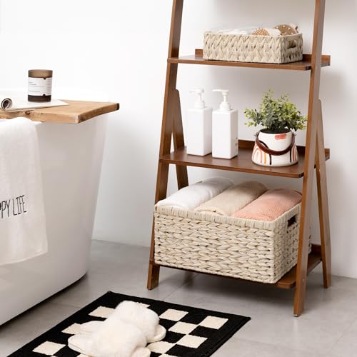 GRANNY SAYS Basket for Organizing, Wicker Storage Baskets for Shelves, Woven Baskets for Storage, Waterproof Shelf Baskets for Living Room, Rectangular Woven Basket with Handles, 1-Pack - color: Butter Milk, size: 16 ½"L x 13"W x 7 ½"H