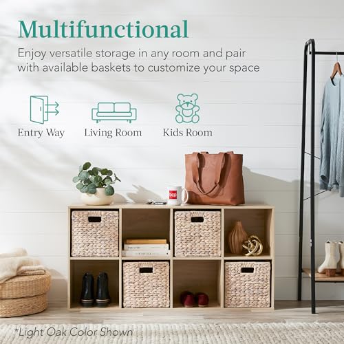 Best Choice Products 8-Cube Storage Organizer, 11in Shelf Opening, Bookcase, Display Shelf, Customizable w/ 3 Removable Back Panels – White - color: White, size: 8-Cube, 11in Shelf Opening