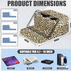 TabCouchCaddy - Couch Cup Holder Tray Pillow - Bed, Couch Caddy, Sofa, RV & Car - Holds Drinks, Snacks, Remotes, Phones, Kindle, Tablet | Bed Cup Holder (Leopard) - color: Leopard