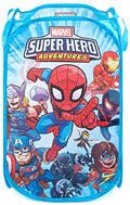 Jay Franco Marvel Super Hero Adventures Pop Up Hamper - Mesh Laundry Basket/Bag with Durable Handles - Features Spiderman, Iron Man, Captain America & Thor (Official Marvel Product) - color: Super Hero Adventures