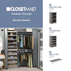 ClosetMaid Modular Storage Shelf Unit with 3-Shelves, Taupe - color: Taupe