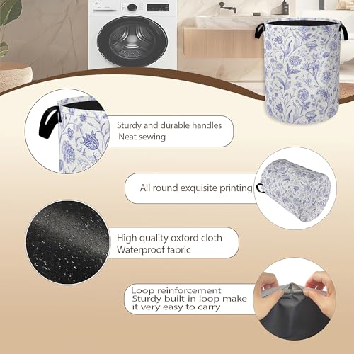 Hydrangea Flowers Laundry Basket,Rustic Floral Clothes Hamper,Oxford Cloth Collapsible Nursery Hamper Storage Organization for Bedroom,Bathroom,Office,College Dorms,16x20 Inch - color: Hydrangea Flowers
