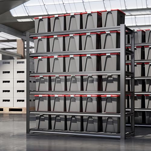 6T 62" W x 24" D x 84" H Garage Shelving Heavy Duty Metal Shelving 4200LBS Storage Shelves Adjustable Metal Shelves for Storage Industrial Garage Shelves for Warehouse Basement - size: 6T 84*62*24