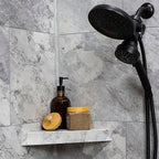 Palisade Vinyl Waterproof Corner Shower Shelf in Silver Lake - color: Silver Lake