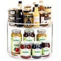 2 Tier Lazy Susan Turntable Organizer 9.25'' Rotating Spice Rack Organization, 1 Pack - size: 1 PACK Transparent
