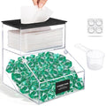 2 in 1 Dryer Sheet Holder & Laundry Pods Container, Laundry Detergent Organizer Container with Lid, Acrylic Laundry Room Organization Storage Containers with Labels, Dishwasher Pod Holder - color: Black - New 2