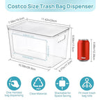 Vtopmart 2 Pack Trash Bag Holder, Stackable Garbage Bag Dispenser for 13/30/33 Gallon Bags, Clear Organizer Bins for Under Kitchen Sink, Laundry Room Organization and Storage - size: 2 Pack