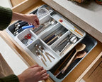 Joseph Joseph DrawerStore Expanding Flatware Cutlery Organizer, Expandable Utensil Tray for Kitchen Drawer, Recycled Plastic - size: Expandable, style: Flatware Organizer