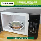 Freshware Meal Prep Bowl Containers [30 Pack] Plastic Bowls with Lids for Soup and Salad, Food Storage Bento Box, BPA Free, Stackable, Lunch Boxes, Microwave/Dishwasher/Freezer Safe (28 oz) - size: 28OZ-30PK