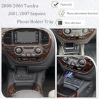 JDMCAR Center Console Organizer for 2000-2006 Toyota Tundra / 2001-2007 Sequoia, OEM 74102-0C010-E0 Replacement, ABS Storage Tray with Non-Slip Silicone Mat, Phone & Small Items Holder