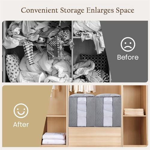 100L Extra Storage Bags with Zipper and Handles, Moving Boxes & Storage Bins Alternative, Packing Supplies, Moving Supplies for Dorm Room Essentials (20x19x12 IN) - size: 1 Pcs-100L Storage Bags