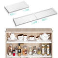 2Pack Expandable Tension Shelf, Heavy-Duty Metal Cabinet Closet Shelves Organizer, Adjustable Shelves, Closet Shelving System Wall Mounted for Cabinet Wardrobe Cupboard Kitchen Bathroom - size: 2Pack/Perforated, Large, W11.8" x L(17 "~ 31.5")