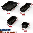 Simple Houseware Interlocking Desk Drawer Bins Organizer, 42 Packs, Black - size: Pack of 42