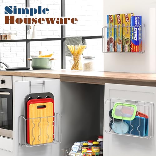 Simple Houseware Over Cabinet Door Organizer, Silver - size: 1 Pack