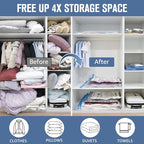 BoxLegend Vacuum Storage Bags with Large Size Hand Pump 8 Jumbo 31.5’’x39.37’' Thickened Vacuum Seal Bags for Clothing Space Saving Vacuum Pack Storage Bags for Pillow Comforters Bedding - size: 8 Jumbo