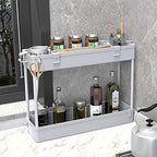 SPACELEAD Slim Storage Cart 3 Tier,Bathroom Organizer Rolling Utility,Mobile Shelving Unit Slide Out for Office, Kitchen, Laundry Room & Narrow Places,Gray - color: Grey