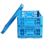 Collapsible Storage Bin Containe，43 Liter Transfer box,crate Transit storage of various items (23.6" L x 15.7" W x 7.1" H) - size: 23.6" L x 15.7" W x 7.1" H